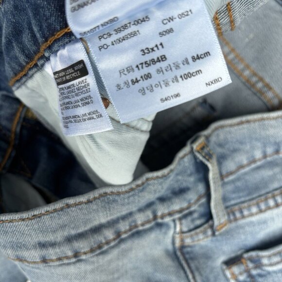 Levis 412 Mens Slim Fit Stretch Shorts Size 33x11 Blue Medium Wash. New. - Picture 7 of 13